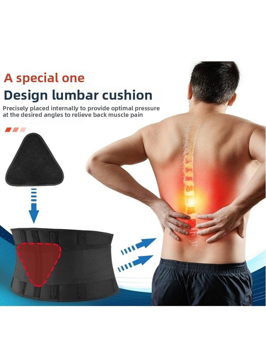 Breathable Back Support Belt with Detachable Waist Pad for Pain Relief
